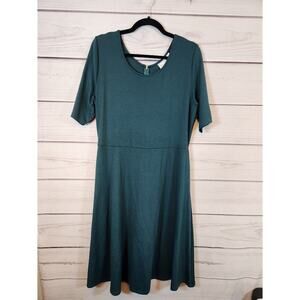 Virginia Dare Womens Solid Green Round-Neck Sheath Dress Size XXL‎
